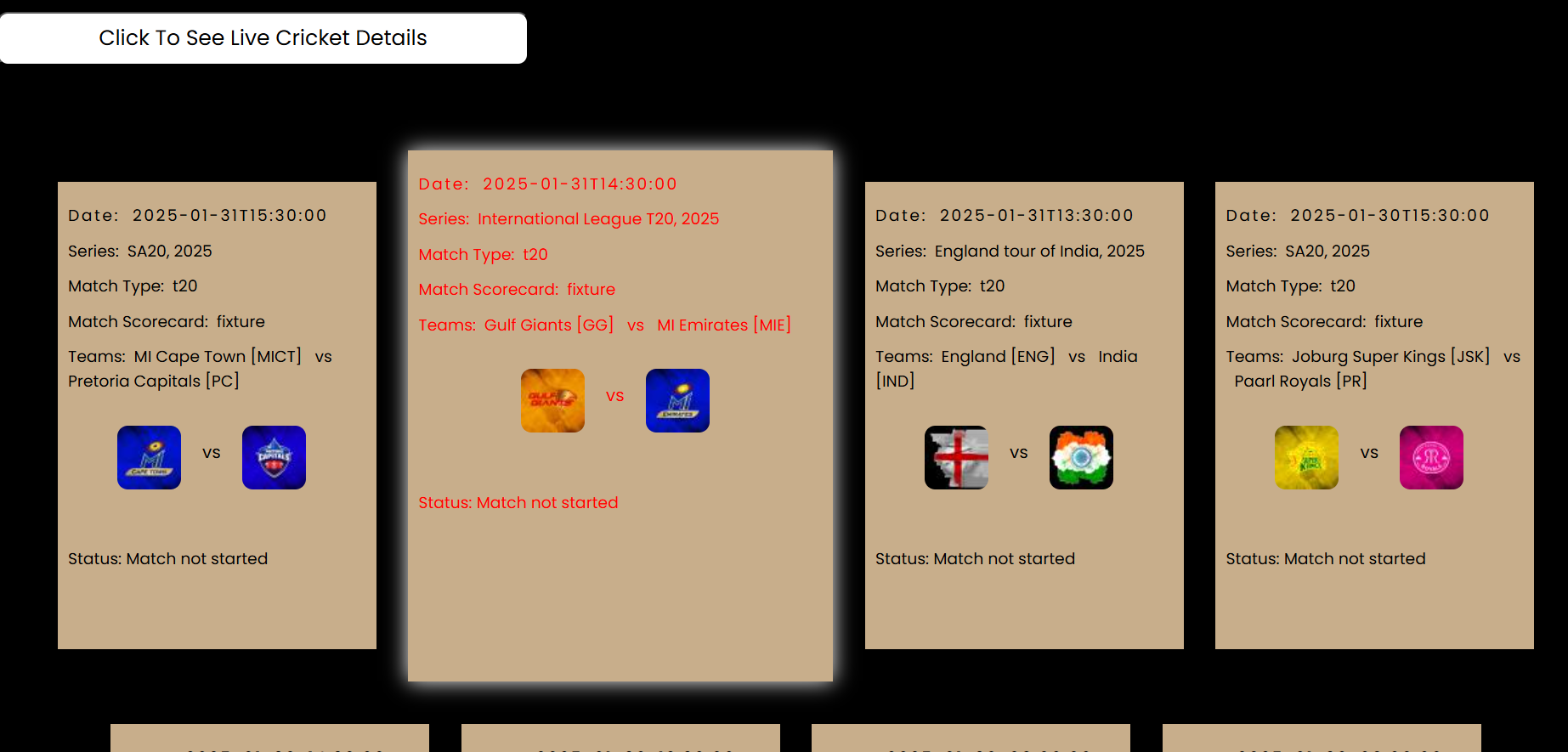 Cricket Live Updates
