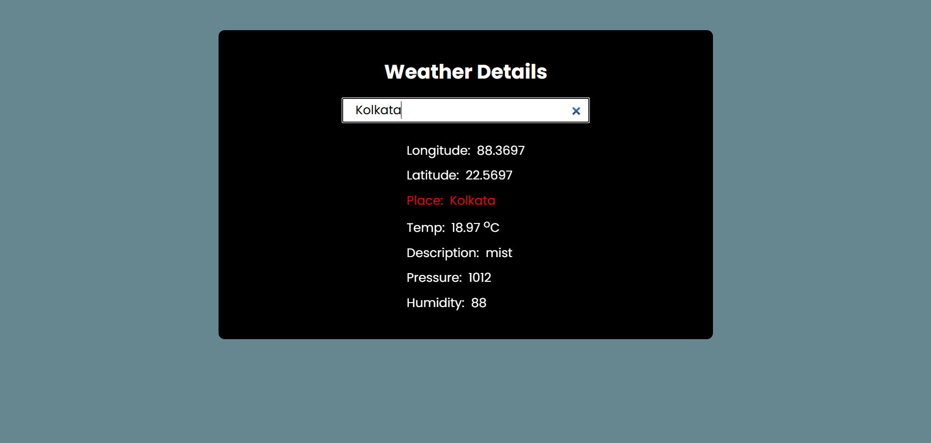 Weather Web